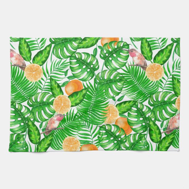 Linge De Cuisine Motif tropical, colibris II (Horizontal)
