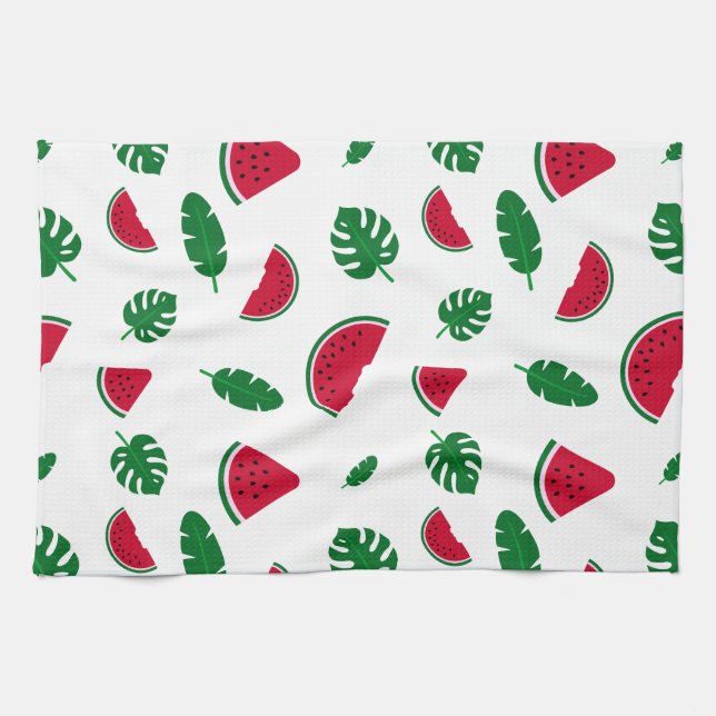 Linge De Cuisine motif tropical, motif pastèque, mer tropicale (Horizontal)