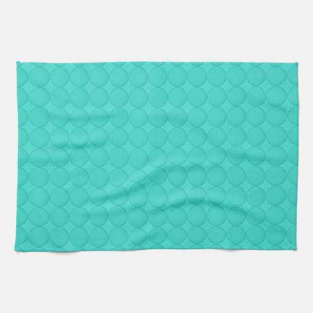 Linge De Cuisine Motif Turquoise (Horizontal)
