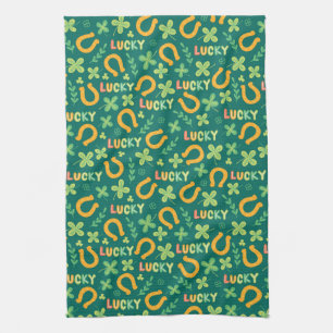 Linge De Cuisine Motif vert CHANCEUX irlandais