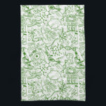 Linge De Cuisine Motif vert de biologie<br><div class="desc">Caractéristiques de conception ce qu'un motif de diverses images s'est rapportées à la biologie et au champ médical.</div>
