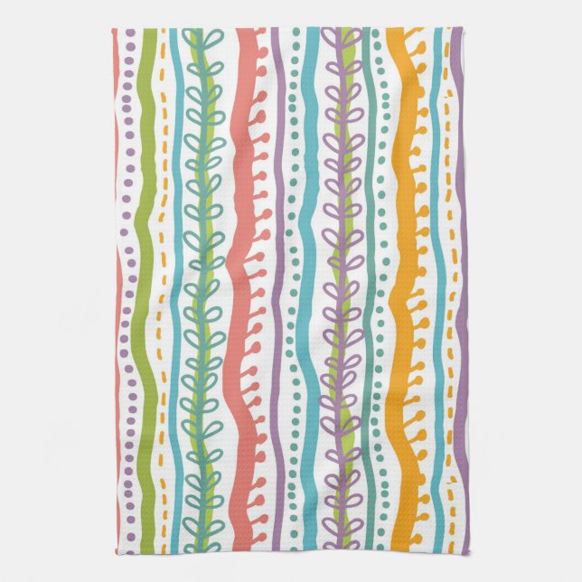 Linge De Cuisine Motif vertical des bandes Abstraites (Vertical)