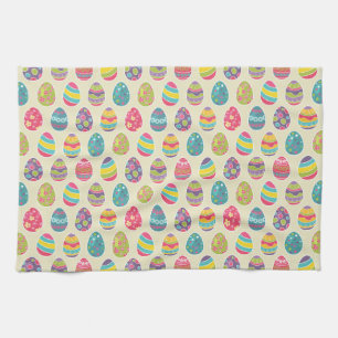 Linge De Cuisine Motif vintage moderne de décoration d'oeufs de