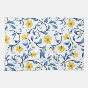 Linge De Cuisine Motifs d'art populaire floral ukrainien.