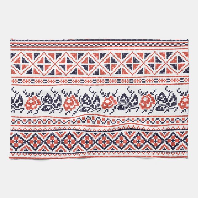 Linge De Cuisine Motifs de conception de point de croix (Horizontal)