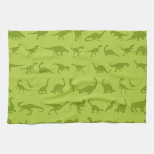 Linge De Cuisine Motifs mignons de dinosaures verts pour des