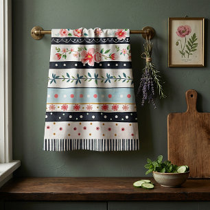 Linge De Cuisine Motifs shabby chic mixtes
