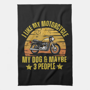 Linge De Cuisine Motocyclette de chien