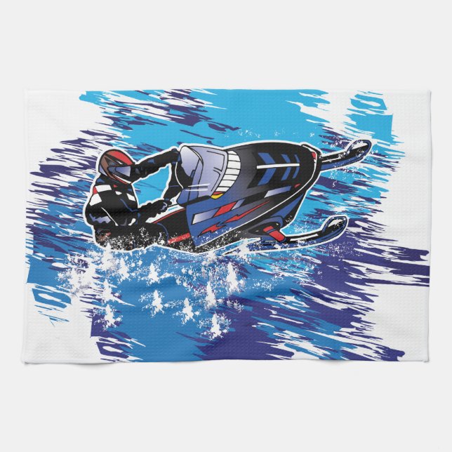 Linge De Cuisine Motoneige graphique (Horizontal)