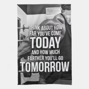 Linge De Cuisine Mots de motivation de gymnase de séance