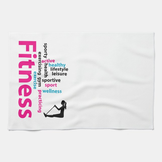 Linge De Cuisine Mots fitness (Horizontal)