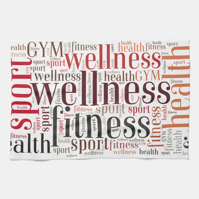 Linge De Cuisine Mots fitness (Horizontal)