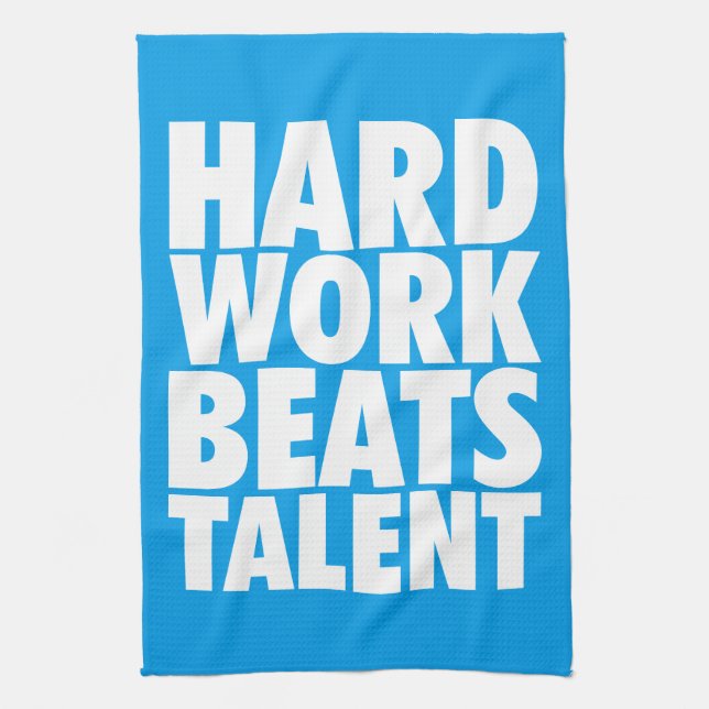 Linge De Cuisine Mots Motivationnels - Travail Dur bat Talent (Vertical)
