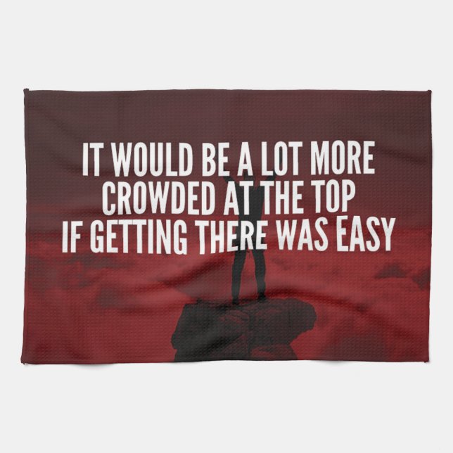 Linge De Cuisine Mots Motivationnels - Vers Le Haut (Horizontal)