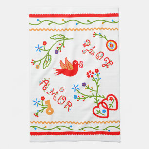 Linge De Cuisine Mouchoirs d'amour de Valentine
