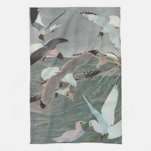 Linge De Cuisine Mouettes au-dessus des vagues océaniques par Louis