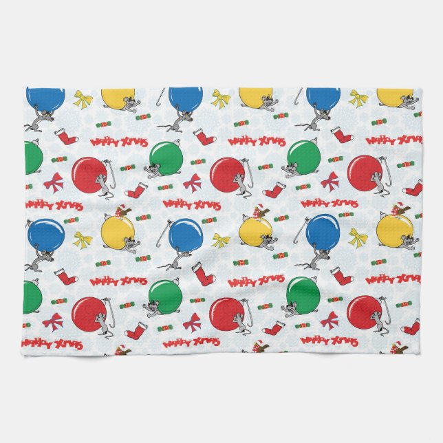Linge De Cuisine Mouris drôle de Noël avec des boules (Horizontal)