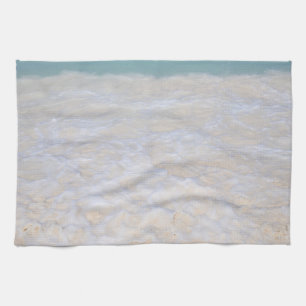 Linge De Cuisine Mousse de plage de la mer des Caraïbes ensoleillée
