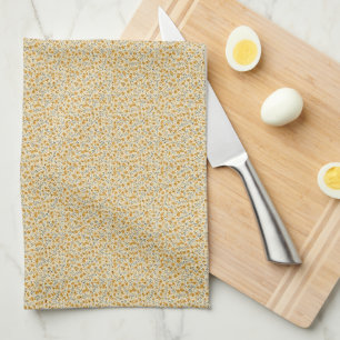Linge De Cuisine Moutarde Vintage Floral & Charbon Rétro Ditsy