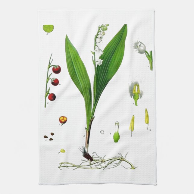 Linge De Cuisine Muguet de mai (Vertical)