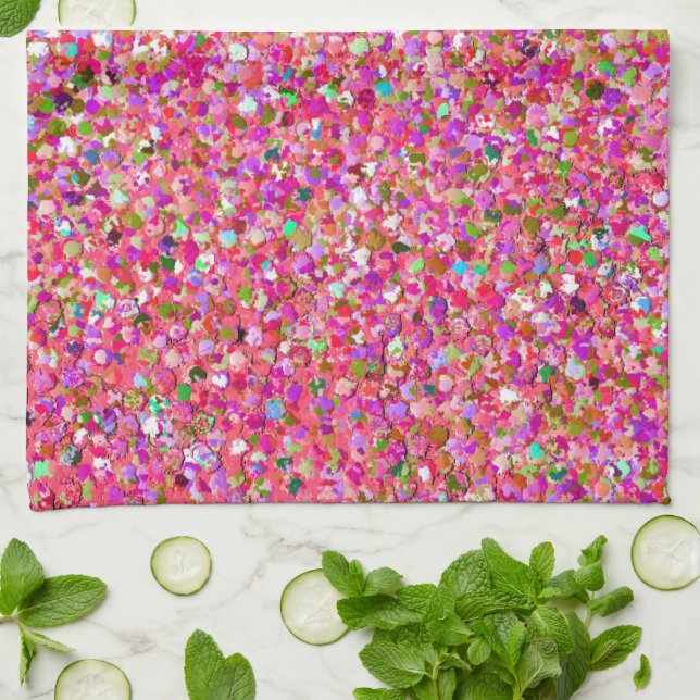 Linge De Cuisine Multicolor Modern Modern Grit Glitter #4 (Plié)