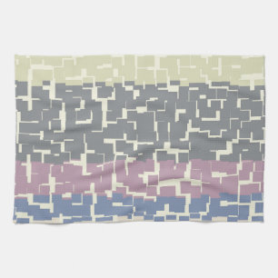 Linge De Cuisine Multicolore Vert/Gris/Beige/Rose/Violet/Bleu
