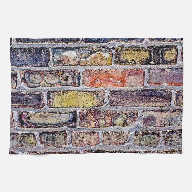 Linge De Cuisine Mur de briques (Horizontal)