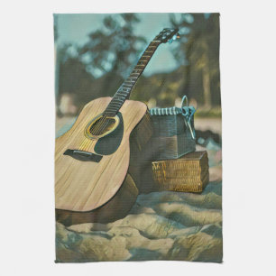 Linge De Cuisine musicien guitare amoureux cadeau