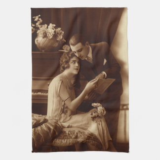 Linge De Cuisine Musique Romantique Vintage, Amoureux de l'Amour et