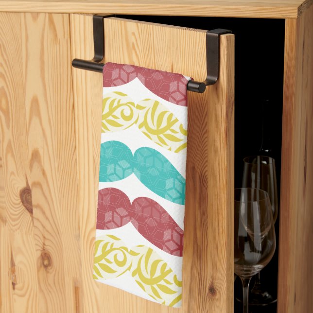 Linge De Cuisine Mustache M. Hipster Vintage Retro (Pliage en tiers)