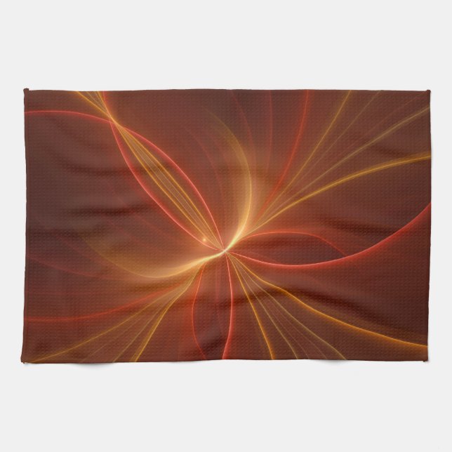 Linge De Cuisine Mystique Abstrait Fractal Art Moderne Couleurs cha (Horizontal)