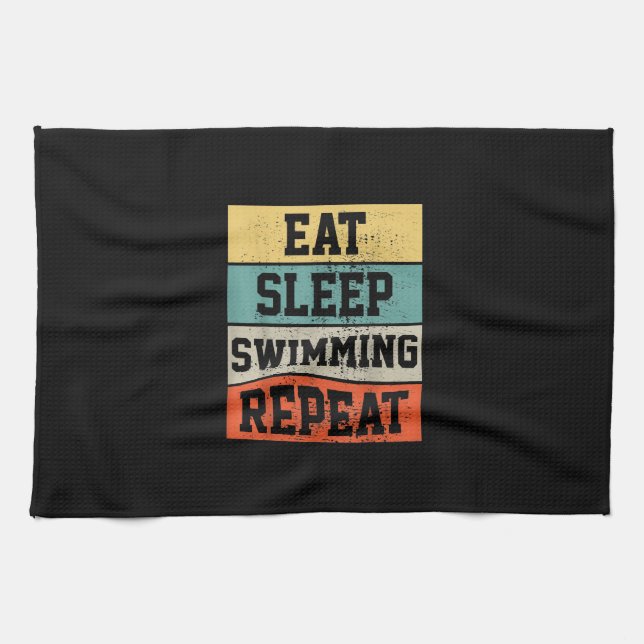 Linge De Cuisine nager nager nager Cadeau de natation (Horizontal)