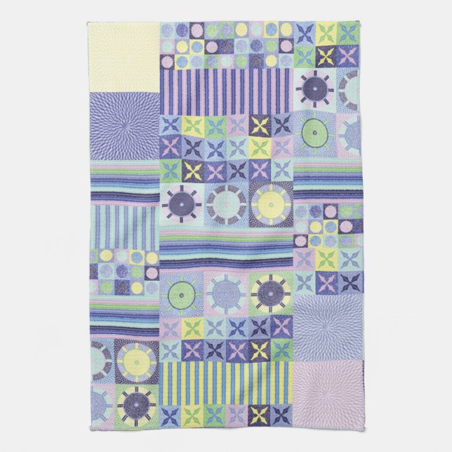 Linge De Cuisine Nanna's Pretty Faux Knit Crochet Blanket Motif (Vertical)