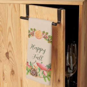 Linge De Cuisine Nature d'automne avec texte personnalisable