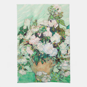 Linge De Cuisine Nature morte Roses dans un vase par Vincent van Go