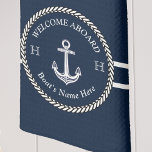Linge De Cuisine Nautical Marine Blue Boat Nom Ancre corde<br><div class="desc">Nautical Marine Blue Bateau Nom Ancre Corde Plage Serviette de cuisine</div>