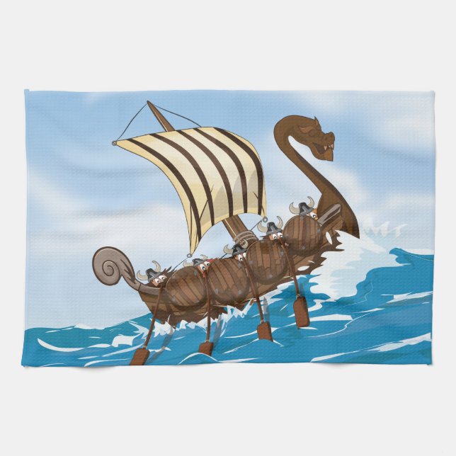 Linge De Cuisine Navire Viking (Horizontal)