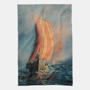 Linge De Cuisine Navire vivoilier sur mer/océan dans brouillard, l