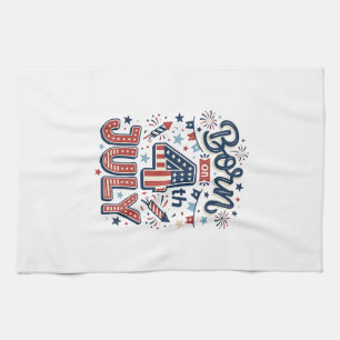 Linge De Cuisine Né le 4 juillet Patriote Enfant Conception de T-sh