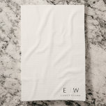 Linge De Cuisine Neutre Élégant Moderne Minimaliste Nom Monogramme<br><div class="desc">Améliorez le style et la fonctionnalité de votre cuisine grâce à nos serviettes de cuisine Monogram minimaliste classique élégant et moderne. Conçues avec soin, ces serviettes allient harmonieusement sophistication intemporelle et minimalisme contemporain, ce qui en fait un complément indispensable à votre espace culinaire. Réalisées avec précision et attention au détail,...</div>