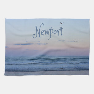 Linge De Cuisine Newport Beach Californie Ocean Sunrise Blue