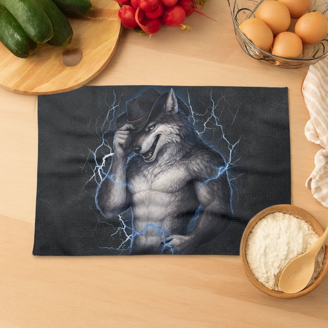 Linge De Cuisine No More Mr Nice Guy Funny Alpha Wolf Meme Brainrot (Créateur téléchargé)