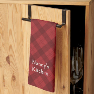 Linge De Cuisine Noël à carreaux rouges