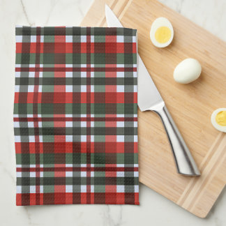 Linge De Cuisine Noël à carreaux rouges et verts
