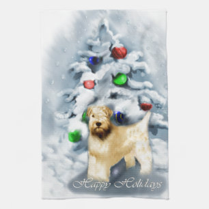 Linge De Cuisine Noël blond comme les blés doucement enduit de