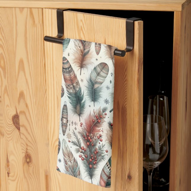 Linge De Cuisine Noël bohème (Pliage en tiers)