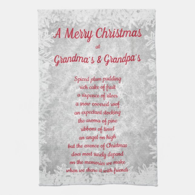 Linge De Cuisine Noël chez Grandma's & Grandpa's Kitchen Towels (Vertical)
