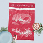 Linge De Cuisine Noël classique du Père Noël Rouge<br><div class="desc">Éclairez votre cuisine avec l'esprit de vacances en utilisant cette serviette de cuisine rouge de Noël avec un joyeux Père Noël 🎅 design 🏻. Parfait pour ajouter une gaieté festive à votre cuisine, cette serviette moderne et élégante est idéale pour les cuisines de vacances, la cuisson, ou le don à...</div>