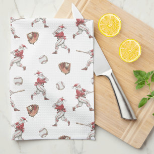 Linge De Cuisine Noël de Baseball Père Noël