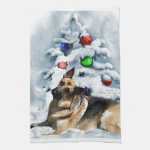 Linge De Cuisine Noël de berger allemand